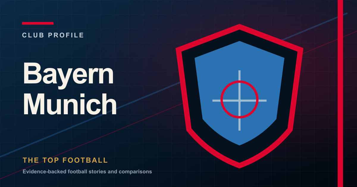 Branded editorial illustration for the Bayern Munich club profile