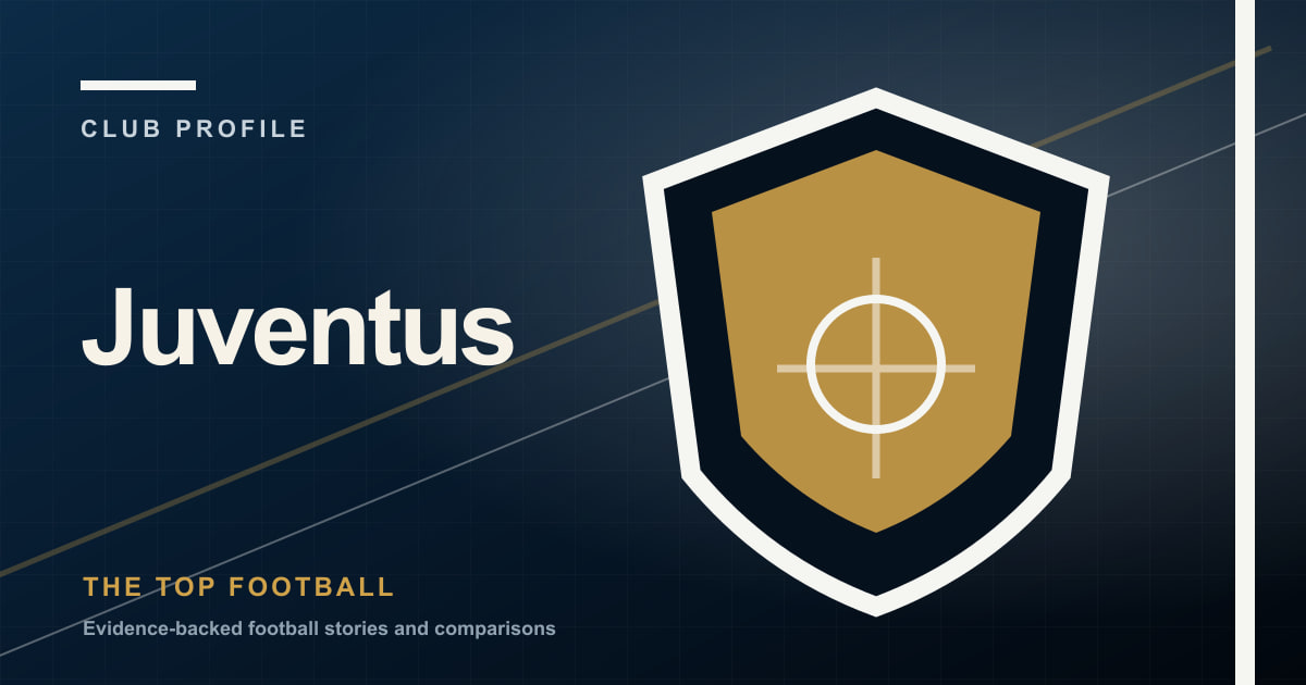 Branded editorial illustration for the Juventus club profile
