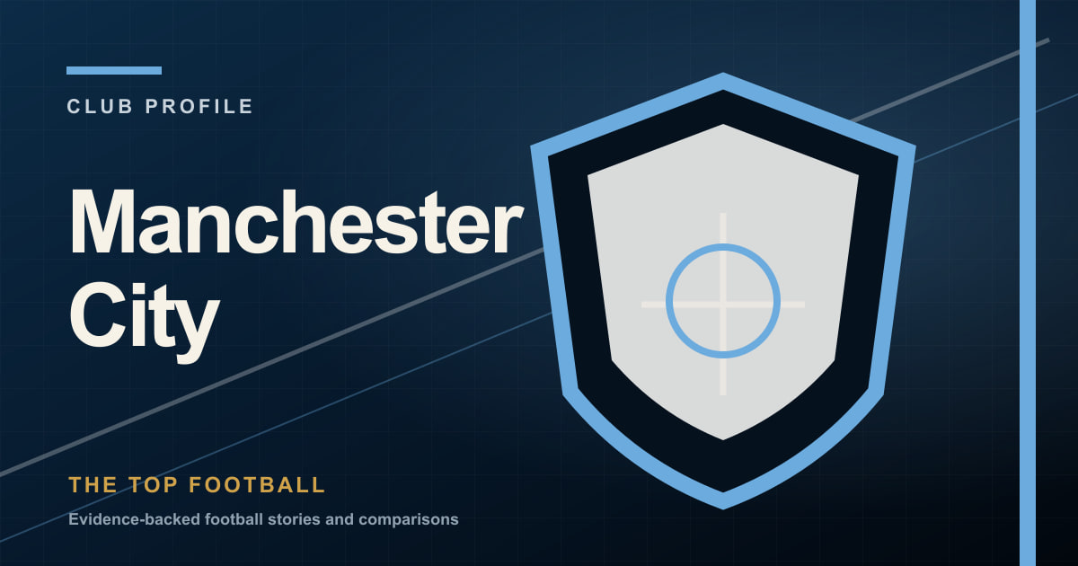 Branded editorial illustration for the Manchester City club profile