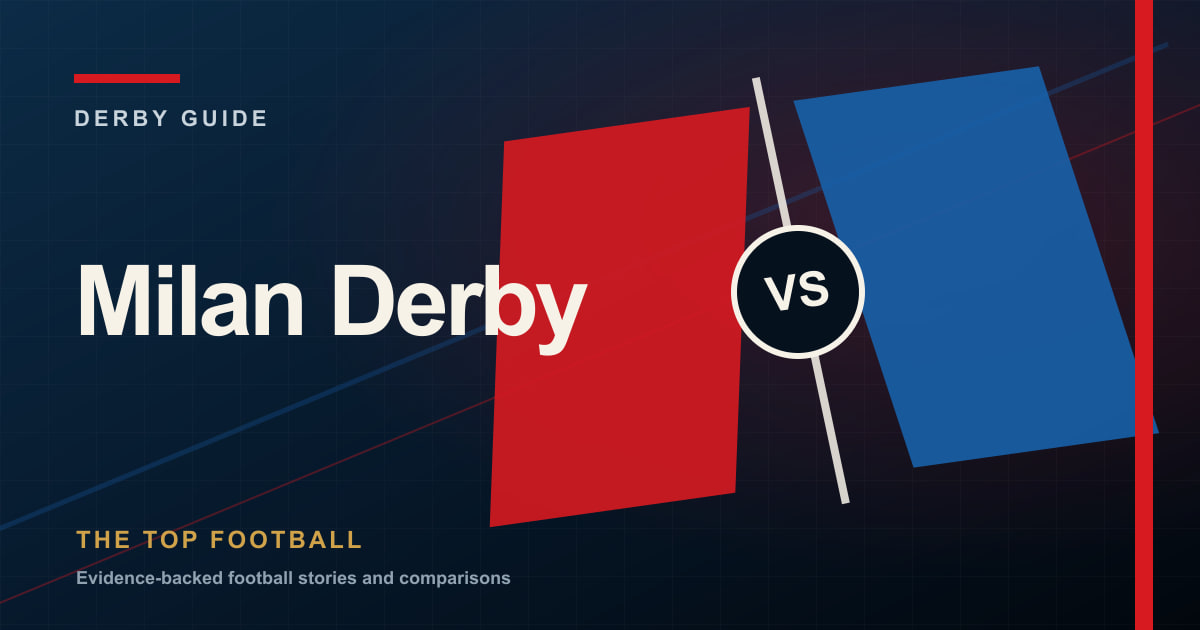 Branded red-and-blue illustration for the Milan Derby guide
