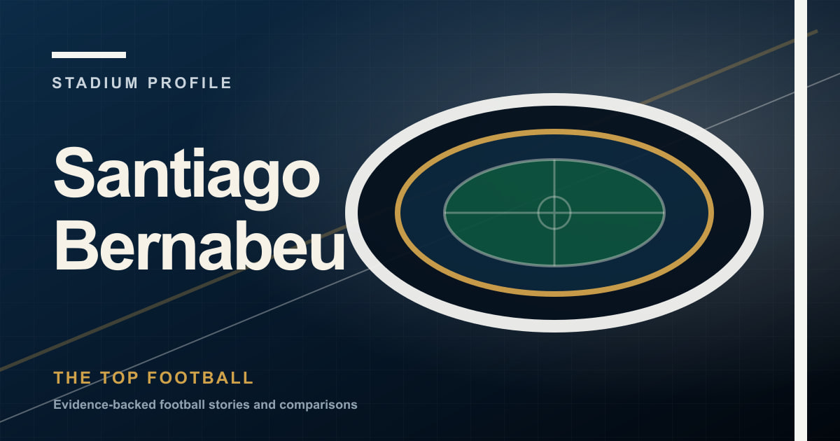 Branded editorial illustration of the Santiago Bernabeu for its stadium profile