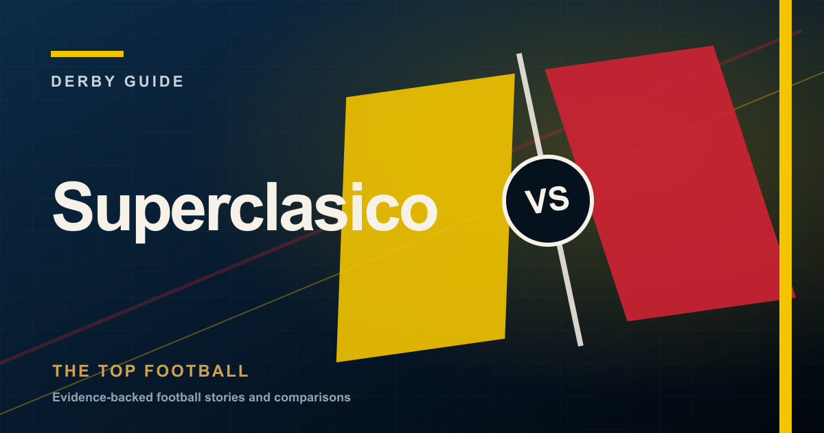 Branded opposing-colour illustration for the Superclasico guide