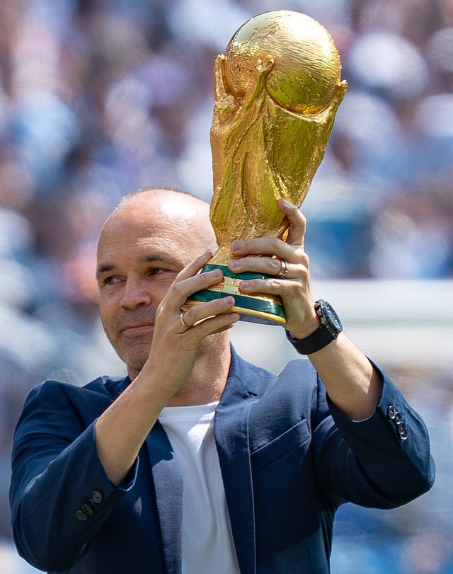 Andrés Iniesta football portrait