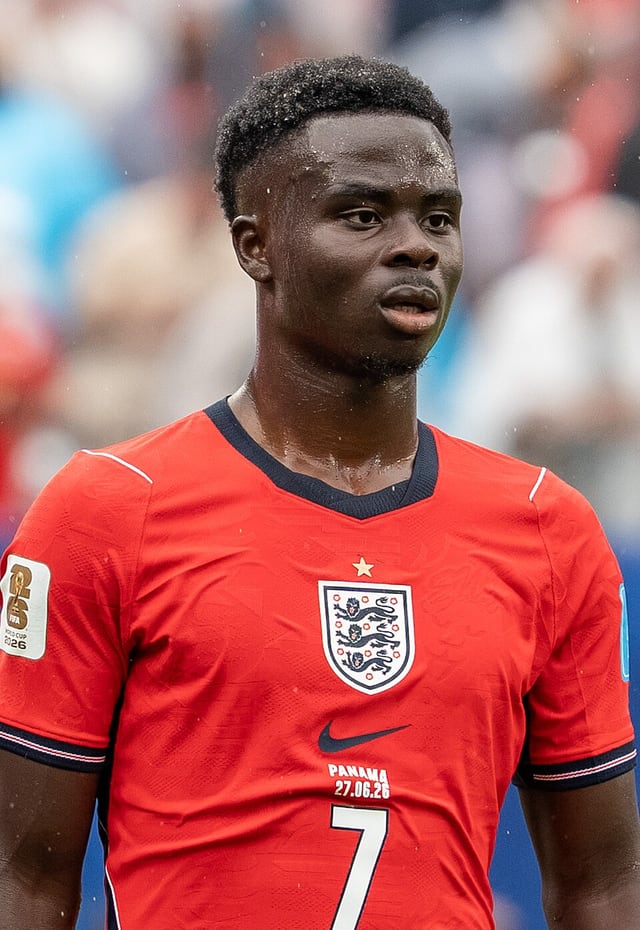 Bukayo Saka football portrait