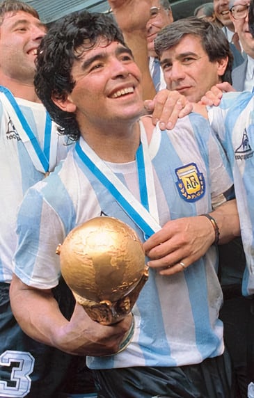 Diego Maradona football portrait