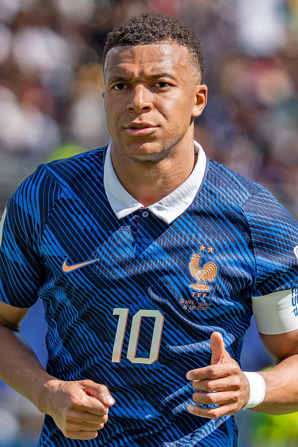 Kylian Mbappé football portrait