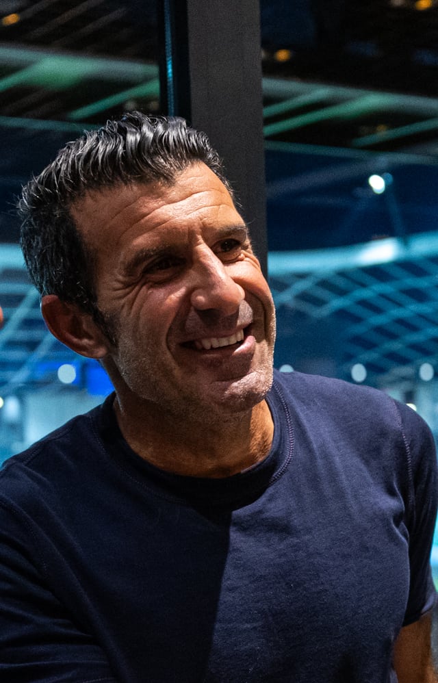 Luís Figo football portrait