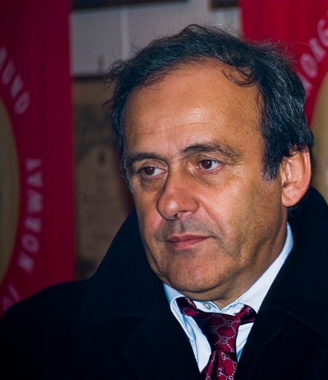 Michel Platini football portrait